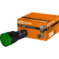 Лампа TDM ELECTRIC AD-16DS LED матрица d16мм зеленый 36В AC/DC  SQ0702-0063