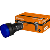 Лампа TDM ELECTRIC AD-22DS LED матрица d22мм синий 36В AC/DC SQ0702-0027