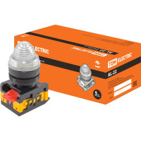 Сигнальная неоновая лампа TDM ELECTRIC AL-22 d22мм прозрачная 230В цилиндрSQ0702-0035
