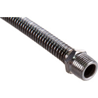 Подводка для газа СТМ ГАЗ сильфонная, 1/2", гайка-штуцер, 60 см CGHM1206