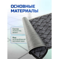 Влаговпитывающий коврик In'Loran 80x120 см. КРАФТ серый, 70-8124