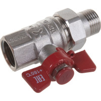 Кран шаровой IVANCI Superior с разъемным соединителем, бабочка внутренняя/наружная резьба 1/2" IVC.100227.N.03