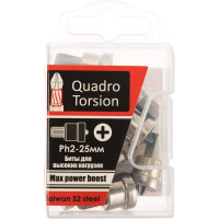 Бита с ограничителем (10 шт; РH2; 25 мм) Quadro Torsion 411225