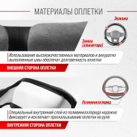 Оплетка SKYWAY Sponge classic 6 подушечек M Черно/серая экокожа S01102005