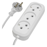 Удлинитель STEKKER 3 гнезда б/з 2x0,75, 1,8м, серия Home HM01-30-02, Ух-10 39209