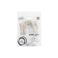 Кабель-удлинитель Cablexpert USB2.0 Pro, AM/AF, 3м, экран, прозрачный CCF-USB2-AMAF-TR-10