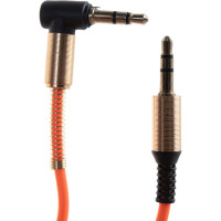 Спиральный аудио кабель Cablexpert Jack 3.5(M)/Jack 3.5(M), угловой, 1.8м, оранжевый, коробка CCAB-02-35MMLC-1.8MO
