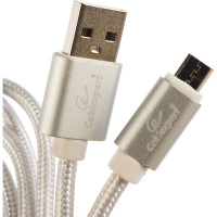 Кабель Cablexpert USB 2.0 AM/microB длина 1.8м серебристый CC-U-mUSB02S-1.8M