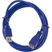 Кабель Cablexpert Pro USB 3.0 AM/micro BM 9P, 1.8м, экран, синий, пакет CCP-mUSB3-AMBM-6