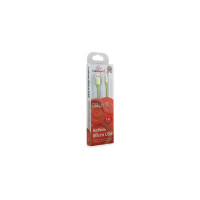 Кабель Cablexpert USB 2.0 AM/microB, серия Silver, длина 1 м, зеленый, блистер, CC-S-mUSB01Gn-1M