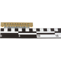 Нулевая шина IEK 8x12мм, 10/2, 10 групп, крепеж по краям, ИЭК YNN21-10-100
