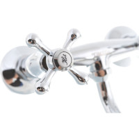 Настенный смеситель для кухни stOmega Омега нижний излив, 1/2", керамика/20 4608