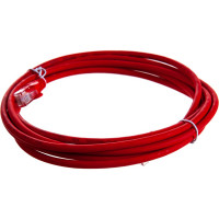 Патч-корд LANMASTER RJ45 - RJ45, 4 пары, UTP, категория 5е, 3 м, красный, LAN-PC45/U5E-3.0-RD