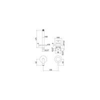 Встраиваемые смеситель для раковины Paffoni Light накладки, черн.мат LIG006NO70 00216468