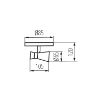 Потолочный спот KANLUX MILENO EL-1O B-AG 29110
