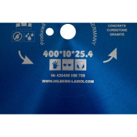 Диск алмазный отрезной Hilberg 400x25.4x12 Universal Laser HM709