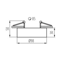 Накладной точечный светильник KANLUX MINI BORD DLP-50-W 28782
