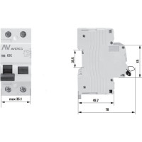 Автоматический выключатель EKF AV-6 DC 2P 16A 6kA AVERES mcb6-DC-2-16C-av