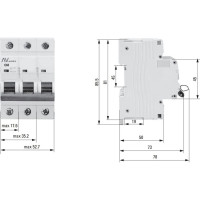 Автоматический выключатель EKF AV-10 3P 10A 10kA AVERES mcb10-3-10D-av