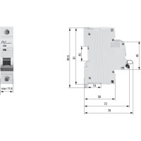 Автоматический выключатель EKF AV-10 1P 20A 10kA AVERES mcb10-1-20D-av