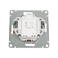 2-клавишный выключатель Systeme Electric GLOSSA с подсветкой, 10АХ, ДЕРЕВО ДУБ GSL000553