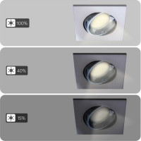 Встраиваемый светильник Citilux Альфа, матовый хром+хром LED 7Wх3500K CLD001KNW5