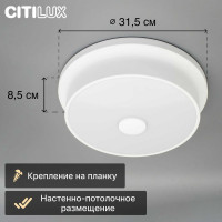 Настенно-потолочный светильник Citilux Фостер-2, белый CL706220