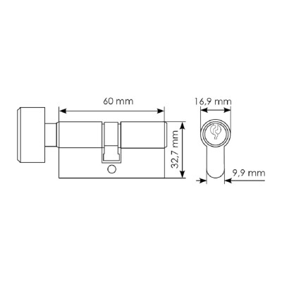 Ключевой цилиндр MORELLI 60CK AB 9008939