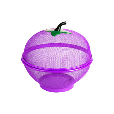Корзинка для фруктов с крышкой Умничка D=25.5см фиолетовая TH-1402-2