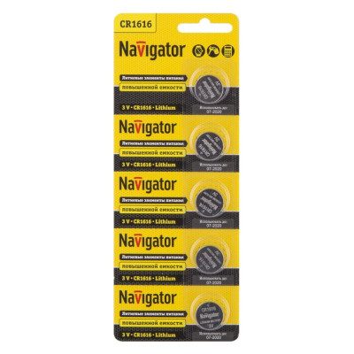 Элемент питания Navigator NBT-CR1616-BP5 94779