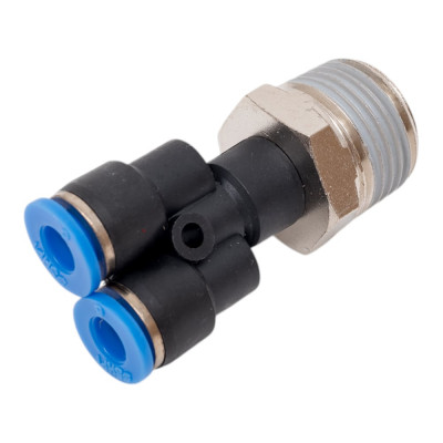 SHPI Тройник цанговый прямой с наружной резьбой M1/2-6-6 PWT 06-R04