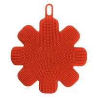 Силиконовая щетка для мытья посуды, овощей и фруктов МУЛЬТИДОМ Цветок VL58-7