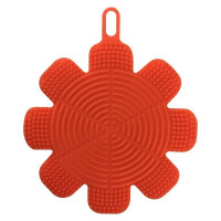 Силиконовая щетка для мытья посуды, овощей и фруктов МУЛЬТИДОМ Цветок VL58-7