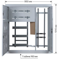 Корпус этажного щита TDM, 6 квартир, 1010х950х160 мм SQ 0905-8809