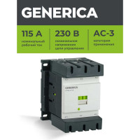 Контактор GENERICA КТИе-5115, 115А, 230В/АС3 KKTE50-115-230-10