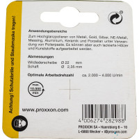 Шайбы полировальные из замши (2 шт; 22 мм) Proxxon PR- 28298