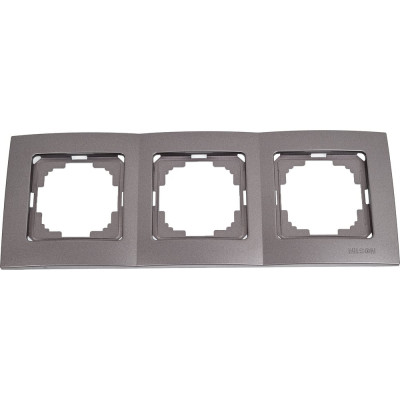 Рамка NILSON трехместная антрацит Touran metallic 24160093