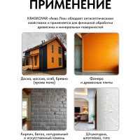 Лак-антисептик акриловый Kraskovar «Аква Лак», Чёрный сапфир, 0,9 л 1325