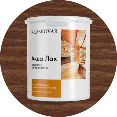 Акриловый лак-антисептик Kraskovar «Аква Лак», моккачино 2л 1333