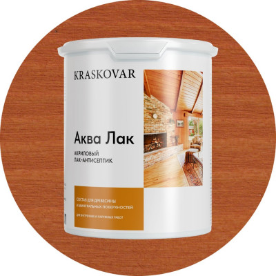 Акриловый лак-антисептик Kraskovar «Аква Лак», лиственница 2л 1336