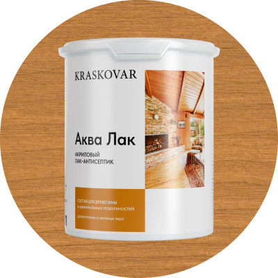 Акриловый лак-антисептик Kraskovar «Аква Лак», тик 2л 1331