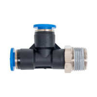 Тройник цанговый T-образный с наружной резьбой (3/8M; 8 мм) SHPI PST 08-R03