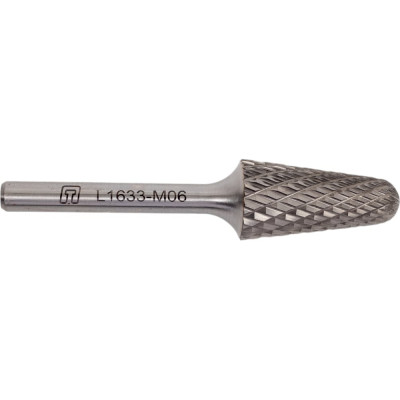 Борфреза твердосплавная сфероконическая с двойной насечкой (16х33 мм; хвостовик 6 мм) ПНЕВМО-ТРЕЙД L1633-M06