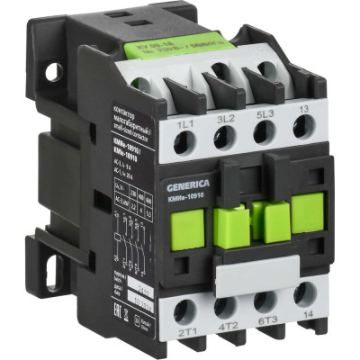 Контактор GENERICA КМИе-10910 9А 230В/АС3 1NO KKME11-009-230-10