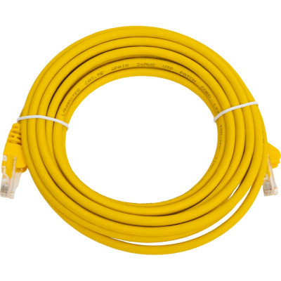 Патч-корд LANMASTER RJ45 - RJ45, 4 пары, UTP, категория 5е, 5 м, желтый LAN-PC45/U5E-5.0-YL