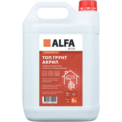Топ Грунт AlfaBet Акрил 5 л, концентрат 20011