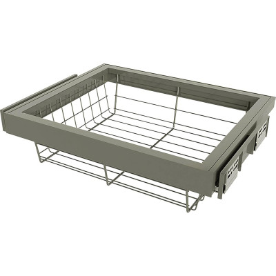 Выдвижная корзина крупная сетка Mebax 600-420 564х420х140, серый жемчуг 00-00001087