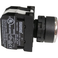 Нажимная круглая кнопка Emas красная, 250В AC, 4А, 12-30В AC/DC B162DK