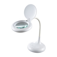 Светодиодный настольный светильник General Lighting Systems с линзой 10Вт, 530лм, 2400-6400К, белый свет, сенсорный, белый GLTL-022 800022
