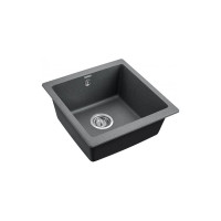 Гранитная мойка Paulmark GERA 50 графит, 445х460 мм, подстольный монтаж PM104546-DG
